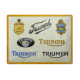 PLAQUE METAL DIFFERENTS LOGO TRIUMPH 29.5X40