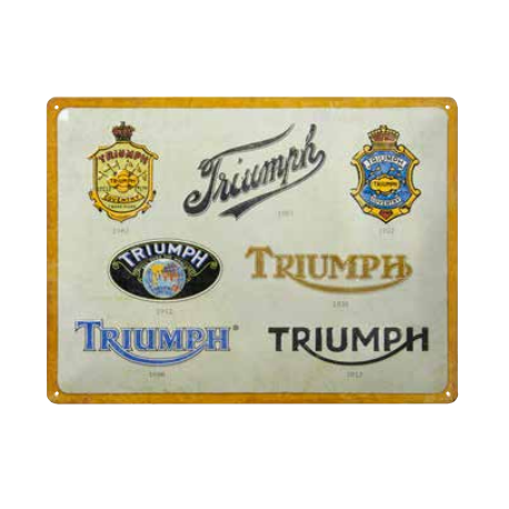 PLAQUE METAL DIFFERENTS LOGO TRIUMPH 29.5X40