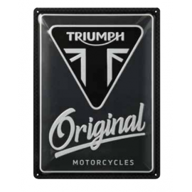 PLAQUE METAL NOIRE LOGO TRIUMPH